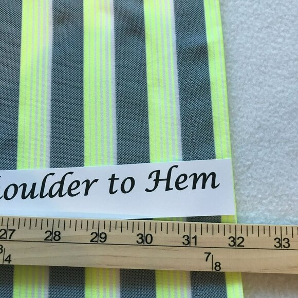 Nike Dri-Fit  Men's 3-Button Striped Golf Polo Shirt Size XXL in Gray and Neon - Picture 15 of 15